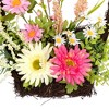 Northlight Gerbera Daisy, Veronica and Statice Spring Twig Basket Wreath - 17" - 4 of 4