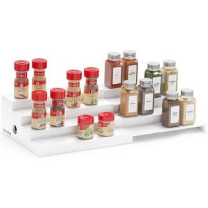 SpaceAid 4 Tier Bamboo Spice Rack Organizer for Cabinet(White) - 1 of 1