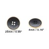 Unique Bargains Women's 4 Holes Flat Button Buttons Black 10 Pcs - 2 of 4
