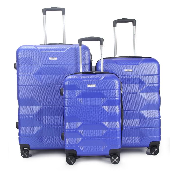 Mirage Luggage Maggie ABS Hard shell Lightweight 360 Dual Spinning Wheels Combo Lock 3 Piece Luggage Set, 2 of 6