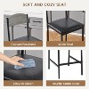 Jojoka Bar Table and Rack, Kitchen Table and Chairs for 2 with Upholstered Chairs - 3 of 4