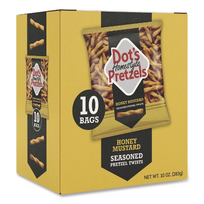 Dot's Homestyle Pretzels Honey Mustard Twists - Case of 10 - 1 oz