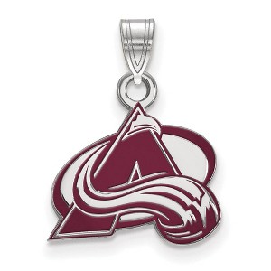 Black Bow Jewelry Sterling Silver Colorado Avalanche NHL Small Pendant - 1 of 3