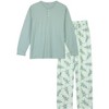 cheibear Christmas Tree Long Sleeve Tops with Pants Lounge Family Sleepwear Pajama Sets Green - 2 of 4