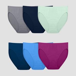Fruit of the Loom Women's 6pk Breathable Micro-Mesh Hi-Cut Underwear - Colors May Vary - 1 of 4