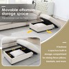 96.5" Chenille L-Shaped Sectional Sofa with Storage Ottoman & USB - 3 of 4