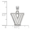Black Bow Jewelry 14k White Gold Villanova Wildcats NCAA Small Pendant - 2 of 3