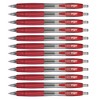 School Smart Retractable Gel Pens with Grip, Red Ink, Pack of 12 - 3 of 4
