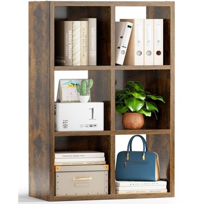 COMHOMA 4/6/8 Wood Cube Storage Shelf, White Wood Bookshelf with Removable Back Panels, Open Back Design for Vertical or Horizontal Placement