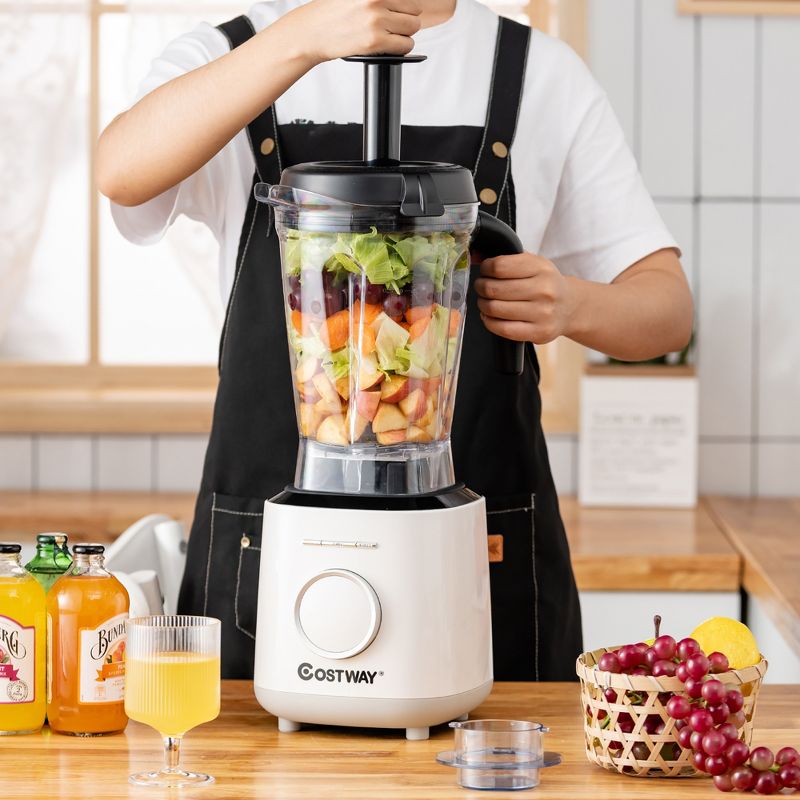 Costway 1500W Countertop Smoothies Blender 10 Speed w/ 6 Pre-Setting Programs, 2 of 11