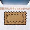 VCNY 1'6"x2'6" Black Bow Scalloped Edge Coir Outdoor Doormat Black - 3 of 4