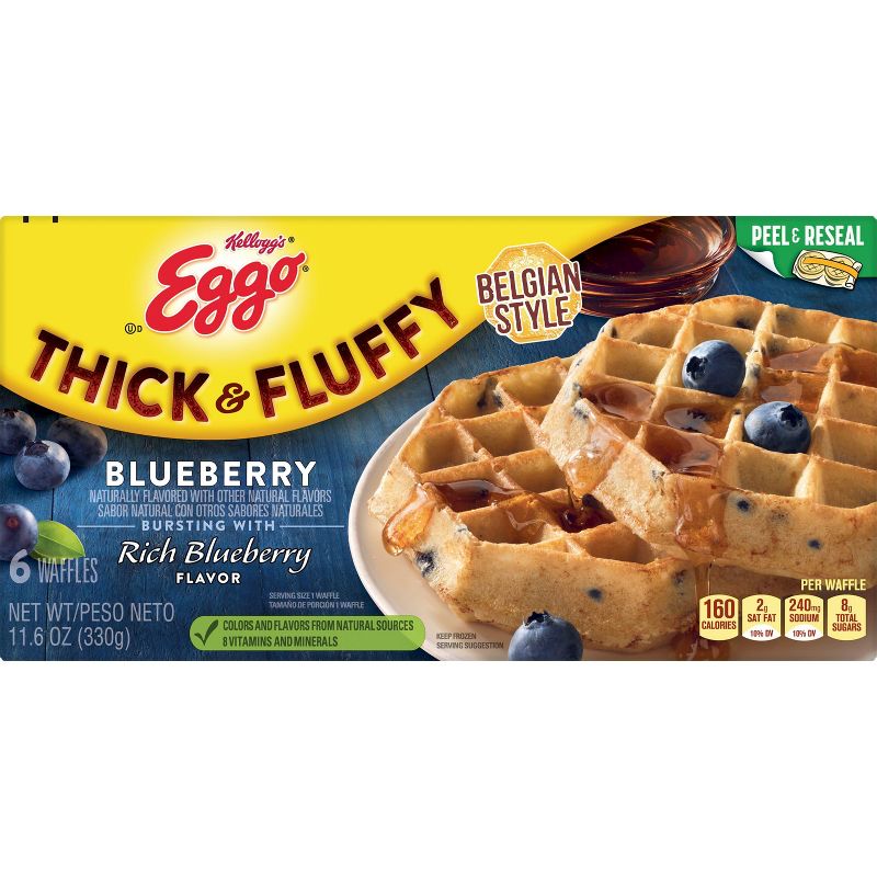 Eggo Thick &#38; Fluffy Frozen Blueberry Cobbler Waffles - 11.6oz/6ct, 5 of 9