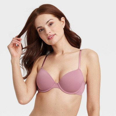 Women's Everyday Lightly Lined Demi T-Shirt Bra - Auden™ Mauve 32D