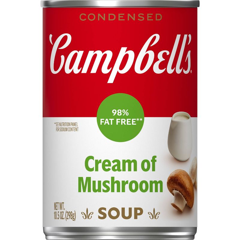 Campbell&#39;s Condensed 98% Fat Free Cream of Mushroom Soup - 10.5oz, 1 of 14