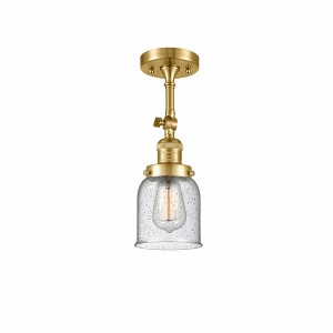 Bell - 1 Light Semi-Flush Mount In Industrial Style-13.5 Inches Tall and 5 Inches Wide - 1 of 1