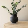 Smoke Colored Decorative Vase Black Terracotta by Foreside Home & Garden - 2 of 4