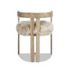 Jennifer Taylor Home Millwick 21" Low Back Genuine Fur Dining Chair, Natural Blonde Genuine Fur - 4 of 4