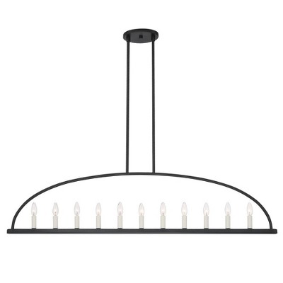 Abbott Black 11-Light Steel Candle Chandelier