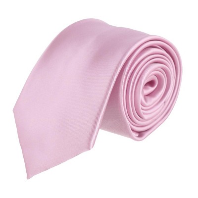 Ctm Men's Classic Solid Tie, Pink : Target
