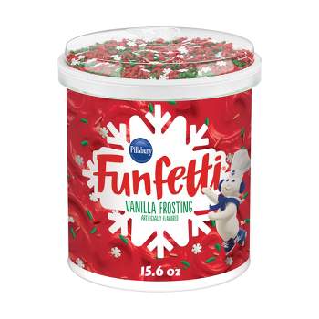 Pillsbury Baking Holiday Funfetti Red Vanilla Frosting - 15.6oz