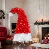 6FT Artificial Christmas Tree with Multi-Color LED Light,Red Curved Shape Artificial Whimsical Xmas Tree with 900 Tips Christmas Tree -The Pop Home - 2 of 4