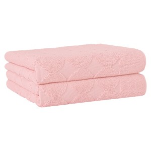 Linum Home Textiles 100% Turkish Cotton Sinemis Circle Design Bath Mats (Set of 2) - 1 of 2
