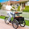 Topteng 20" Tricycle Shopping Three Wheel Bike with Children Seat & Adjustable Sunshade - 4 of 4