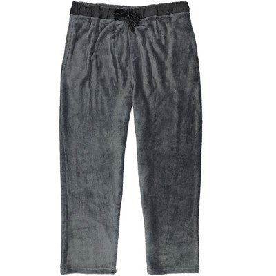 Men's Pajamas Plush Fleece Sleep Lounge Pants Charcoal