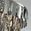 ALOADECOR Dimmable Smoked Crystal Flush Mount Ceiling Light  with Polished Nickel Finish and Stainless Steel Accents for Bedroom - 3 of 4