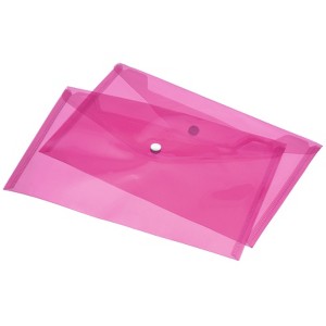 Unique Bargains Home Office Plastic Envelopes File Folders with Snap Button 12 Pcs - 1 of 4