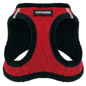 Voyager Step-In Plush Dog Harness for Small and Medium Dogs, Quilted Plush, Red, XS - 1 of 3