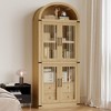 Arched Pantry Cabinet with Doors and 2 Drawers 71.4in Tall Wood Storage Cabinet for Kitchen Dining Room Bathroom - 2 of 4