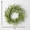 Sullivans Artificial 28" Lush Leaf Berry Wreath - 4 of 4