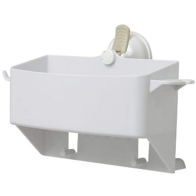 Safe-er-Grip Bright White Plastic Caddy/Razor/Toothbrush Holder