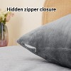 LISM 20x26 Inches Flannel Pillowcases with Zipper,Cozy Fuzzy Velvet Standard Pillow Shams Set of 2 - 3 of 4