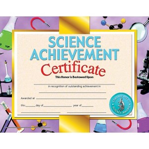 Hayes Science Achievement Certificate 8.5" x 11" Pack of 30 H-VA671 - 1 of 1