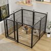 Bencmate Pet Crates and Houses 8 Panel Heavy Duty Dog Playpen Foldable Fence for Yard Living Room Garden, Black, 52.4"*52.4"*40" - 2 of 4