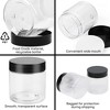 LotFancy 4oz Plastic Jars with Lids, 12 Pack Small Clear Containers for Craft DIY Cream Slime Candy - 3 of 4