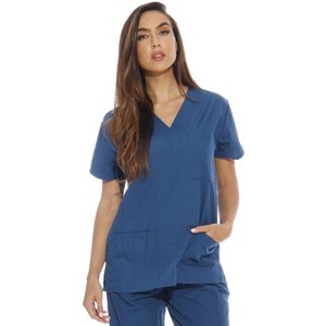 Just Love Solid Scrub Top for Women with Pockets and V-Neck - Comfortable and Professional Medical Uniform - 1 of 1