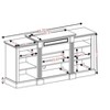 XIYUYEU TV Stand for 65 Inch TV,Modern TV Console with Large Storage Cabinet and Adjustable Shelves,White/Gray - 3 of 4