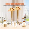 VEVOR 2PCS 56cm/22.05” Tall Wedding Flower Vase, Metal Wedding Trumpet Centerpiece, Gold Floral Stand Display Rack, Gold - 3 of 4