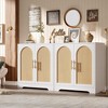 Coucheta 31.5"Rattan Sideboard, Buffet Cabinet with Shelf & Doors, Accent Storage Cabinet with Sturdy Wood Feet, for Living/Dining Room, Entryway - 4 of 4