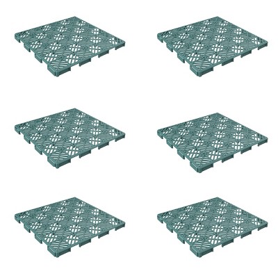 Nature Spring 6-Pack Interlocking Deck Tiles - Weather-Resistant Outdoor Flooring for Balcony, Porch, and Garage Covers 5.5 sq. ft.