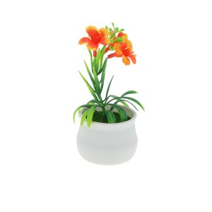 Unique Bargains Artificial Plants Trumpet Flower Plastic 2.76"x2.76"x4.33" 1 Pcs - 1 of 4