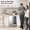 24-inch fridge,57 Cans and 18 Bottles,Dual zone individual control cooler,LED light,Adjustable shelves,Smart touch control panel,Quiet Compressor - 2 of 4