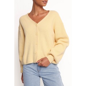 Petal and Pup Sybil Button Front Cardigan - Butter Yellow XL - 1 of 4