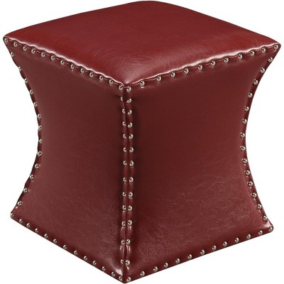 Kings Brand Furniture Nailhead Trim Upholstered Stool Ottoman