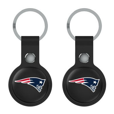 Keyscaper New England Patriots Insignia Black Airtag Holder 2-Pack