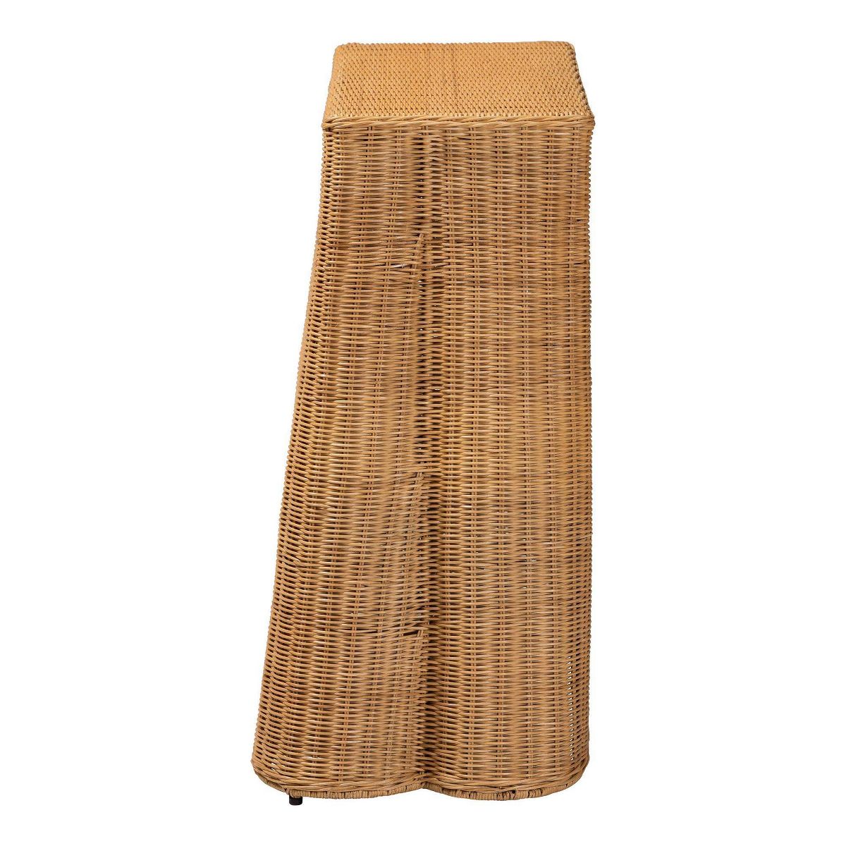 bali & pari Palm Scallop Natural Rattan Console Table Light Honey