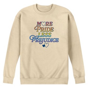 Men's - Instant Message - More Pride Less Prejudice Graphic Fleece Sweatshirt - 1 of 4